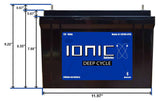 Ionic Lithium 12V 100Ah | LiFePO4 Deep Cycle Battery + Bluetooth