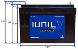Ionic Lithium 12V 125Ah | Dual Purpose Starter Battery 1100 CA + LiFePO4 Deep Cycle