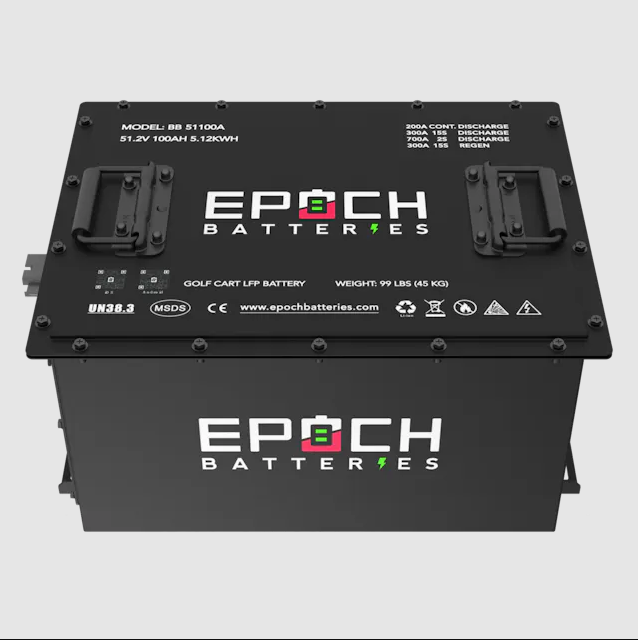 Epoch 48V 100Ah Lithium (LiFePO4) Golf Cart Battery - Complete Kit