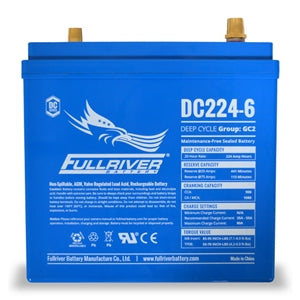 Full River DC224-6 AGM Deep Cycle Battery GC2