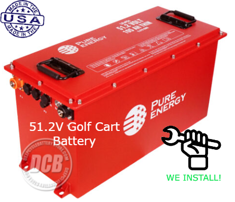 Pure Energy 48 Volt 105Ah Lithium Golf Cart Battery – Thin PE48v-105a-THIN