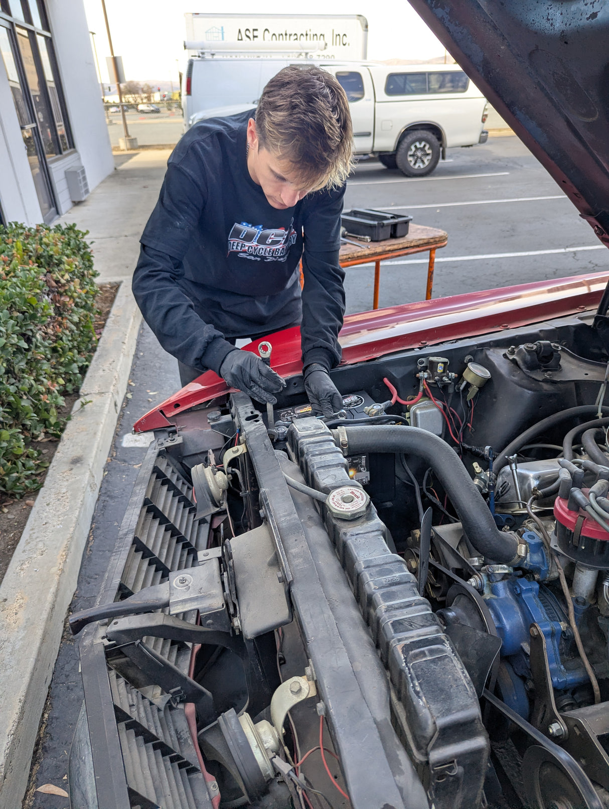 Car battery Install at Shop