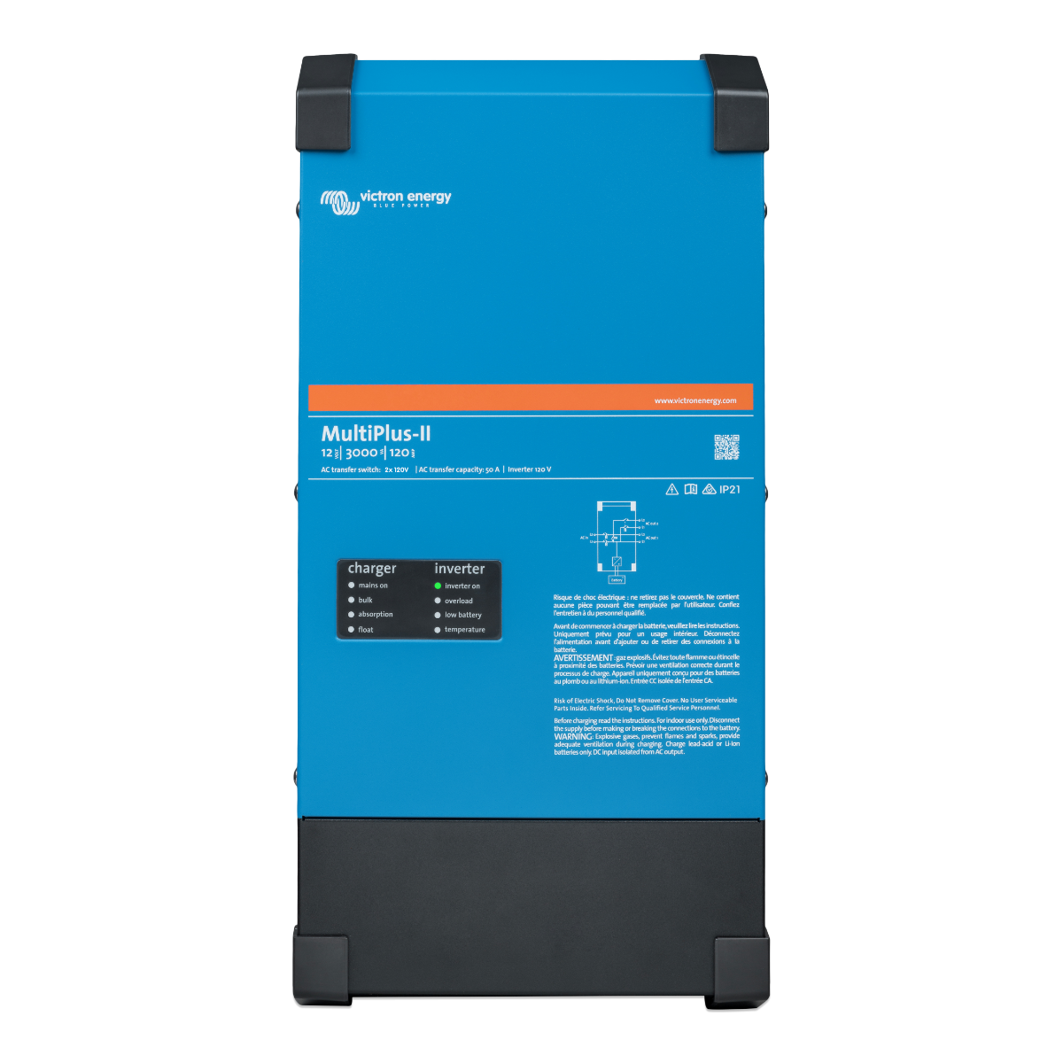 Victron Energy MultiPlus-II 24/3000 Inverter/Charger – 2 X 120V Model