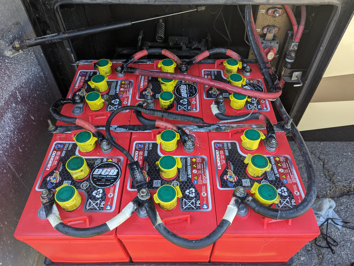 RV battery installation