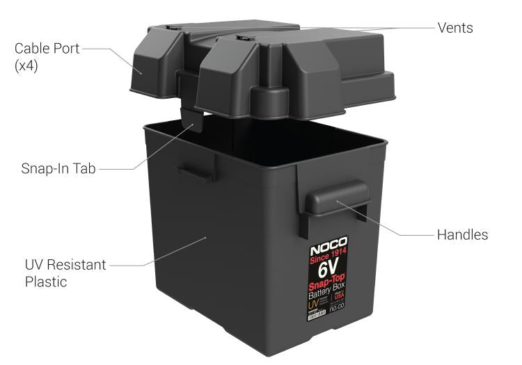 6v Rv Battery Box 6 Volt Battery Box for Sale – Buy Batteries Online at Deep Cycle ...