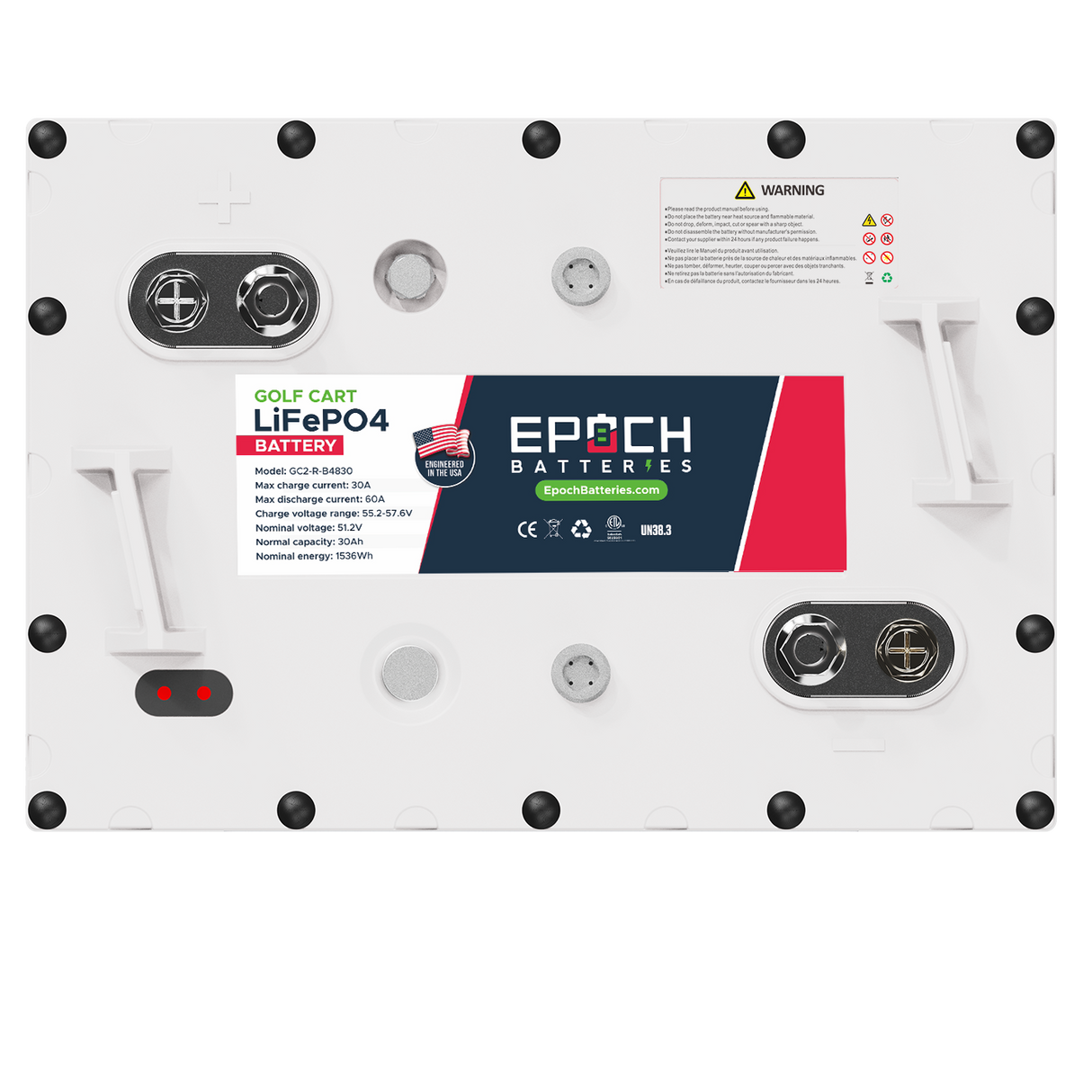 Epoch 48V 90Ah GC2 - Golf Cart LiFePO4 Lithium Battery Kit