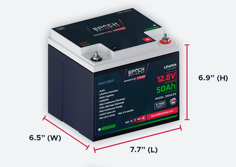 Epoch 12v 50ah LiFePO4 Battery