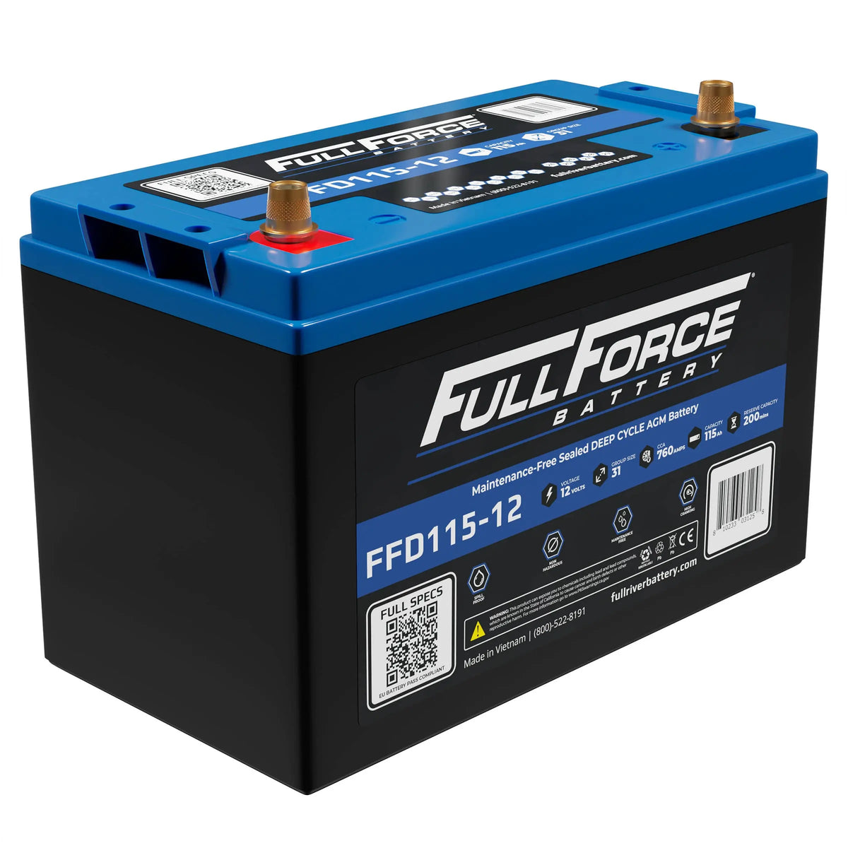 Full Force FFD115-12 – Buy Batteries Online at Deep Cycle Battery Store
