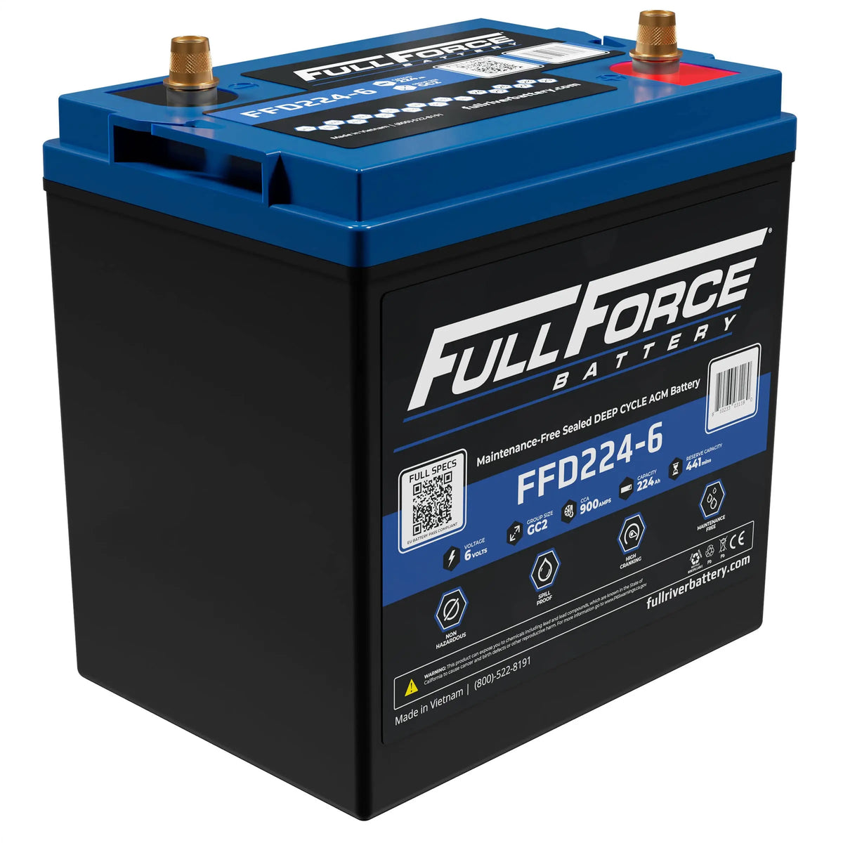 Full Force FFD224-6 AGM Deep Cycle Battery GC2 – Buy Batteries Online ...