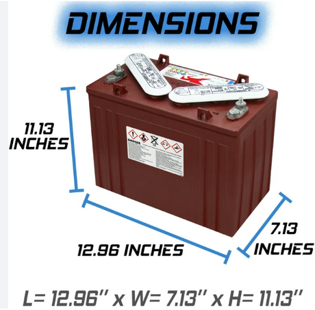 Trojan T-1275 Flooded Lead Acid Battery GC12